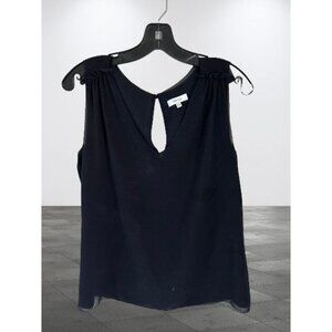 REISS Top Blouse Black Camisole Lined Size 6